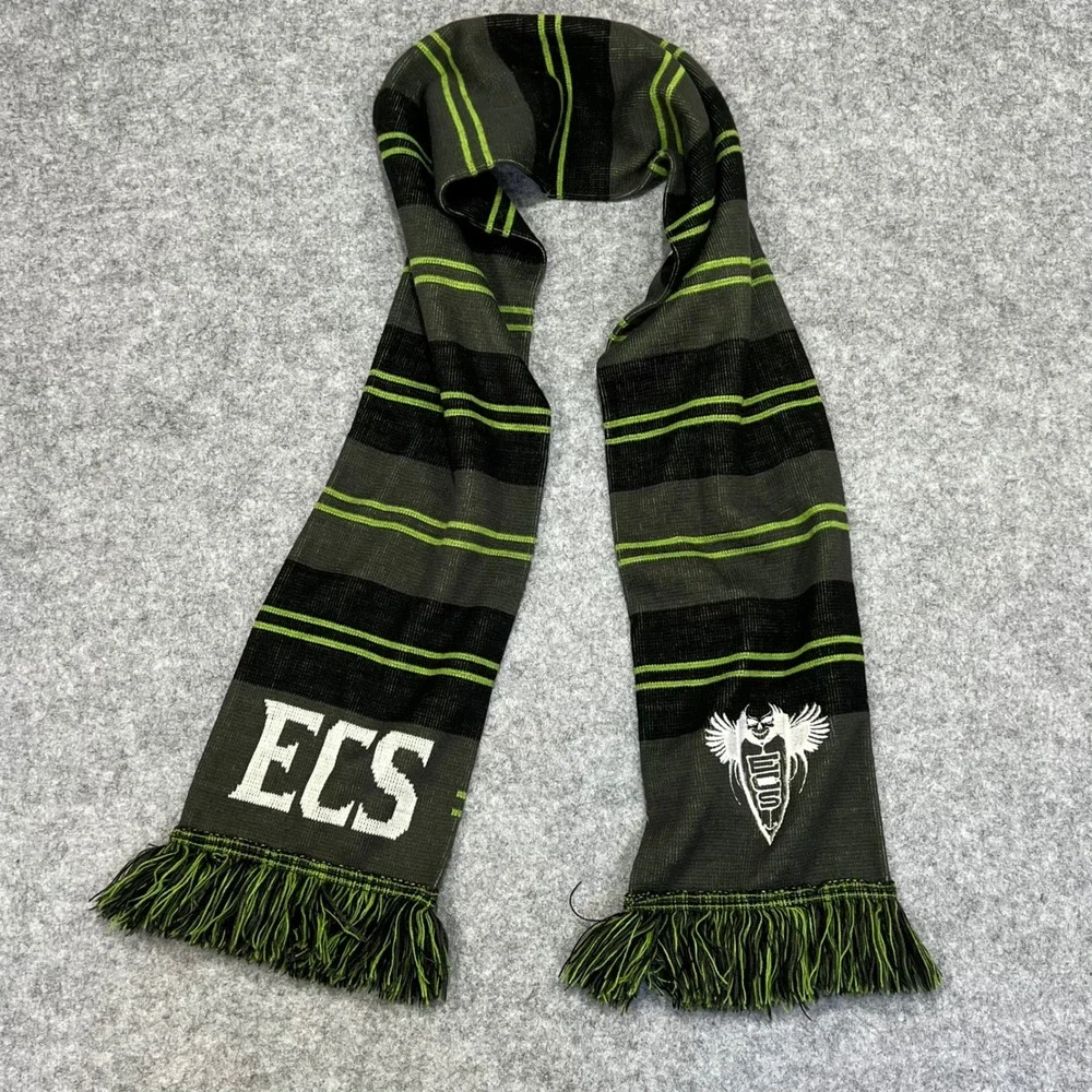 Emerald City Supporters‎ Scarf ECS Green Black Striped Fringed